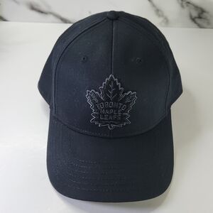 NHL Toronto Maple Leafs Black Embroidered Cap. Adjustable Hat